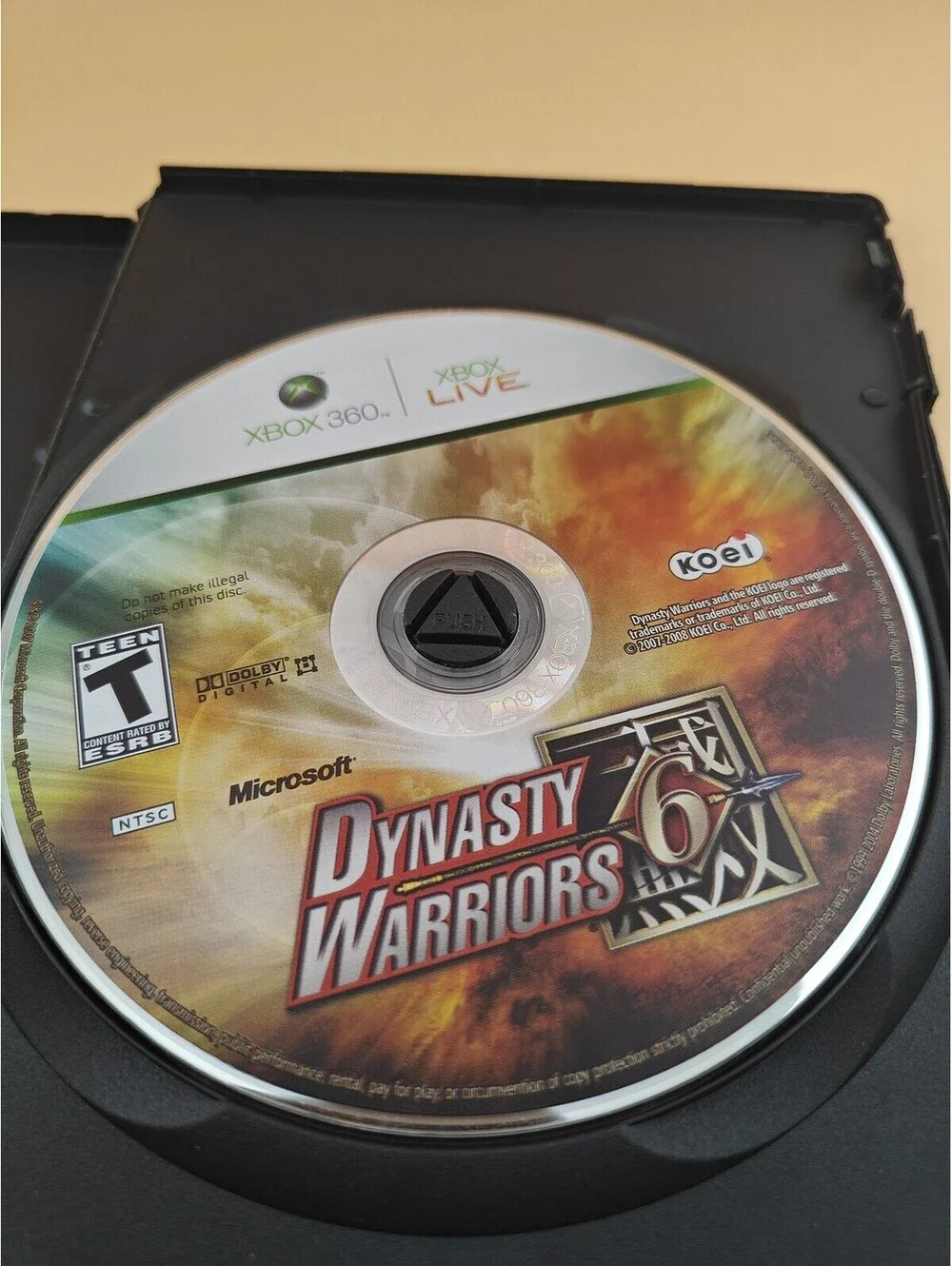 Dynasty Warriors 6 Microsoft Xbox 360 2008 Tested and Working